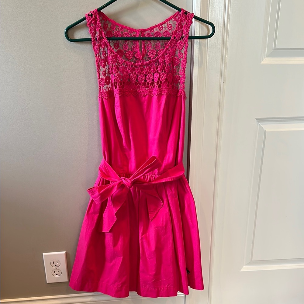 Abercrombie & Fitch Pink Lace Mini Dress